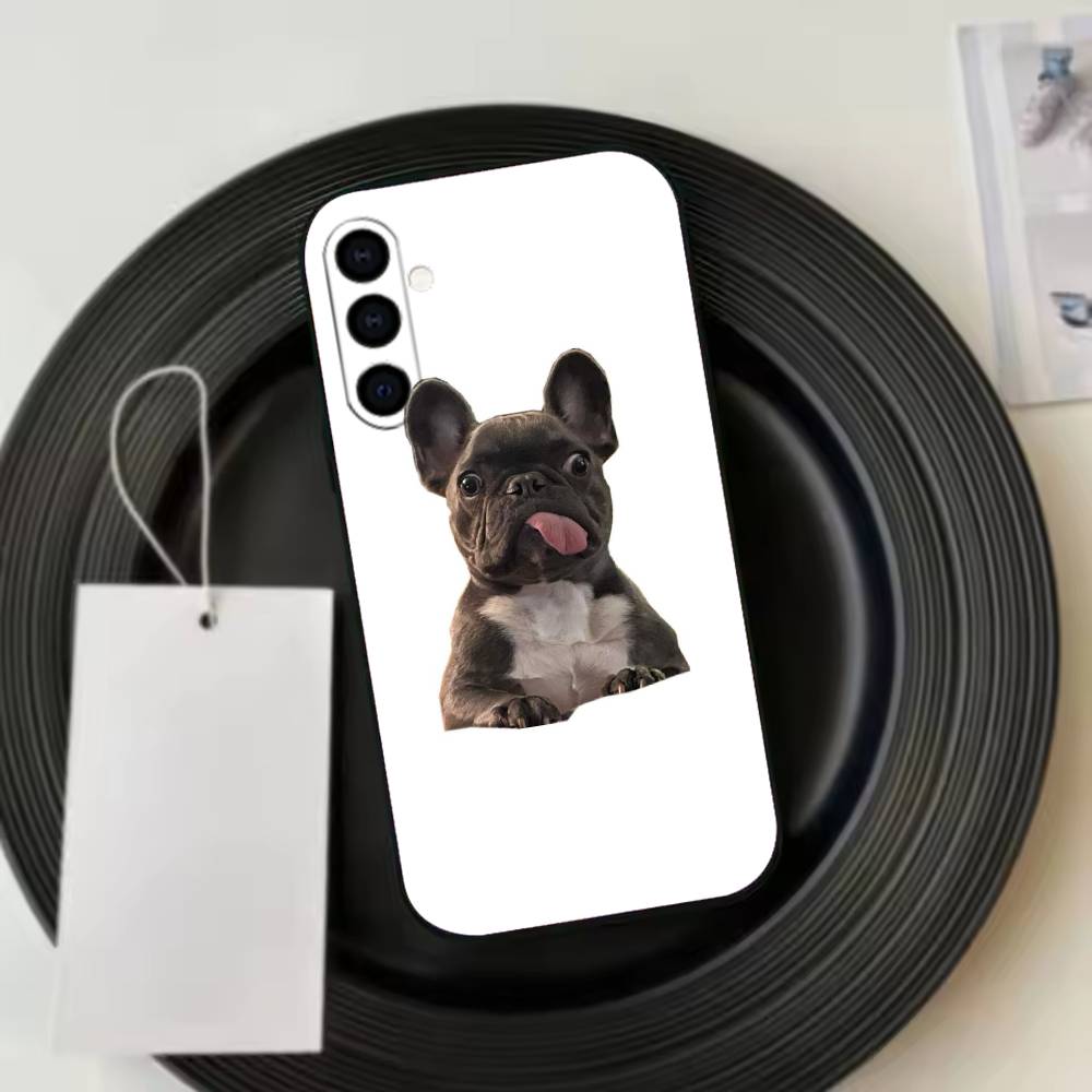 French Bulldog Dog Pet Phone Case For Samsung Galaxy A73,A72,A71,A70,A53,A52,A51,Soft Silicone Black Cover