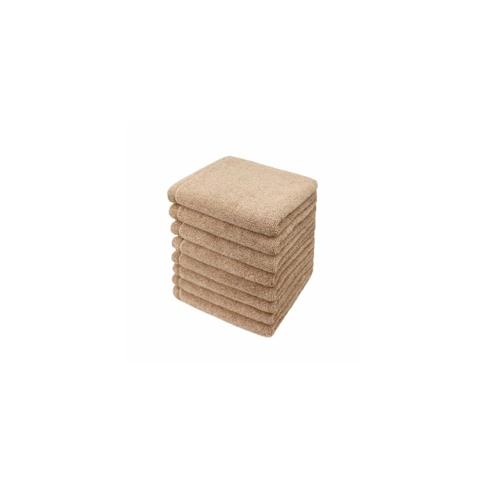 Econest Face Towels, Set of 8. Low lint, absorbent, antibacterial, odor-resistant, thick, durable,