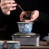 Ретро Ru печь для чая Супница Керамическая чаша с крышкой Sancai Чайник Gaiwan может поднять чайную посуду кунг-фу