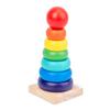 Kids Musical Instrument Wooden Xylophone Twisting Worm Rainbow Tower Clock Shape