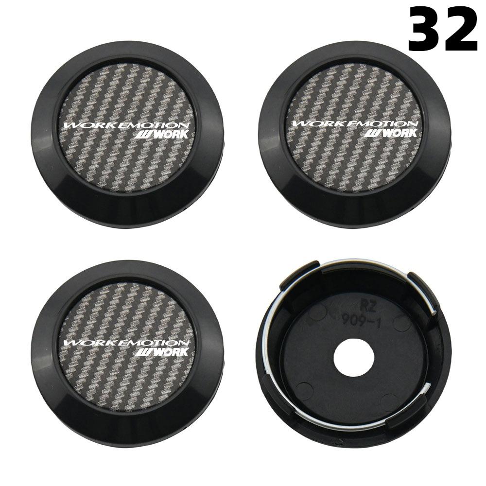 4PCS 64MM OD / 60MM ID Cap For Rims WORK EMOTION EQUIP MEISTER VS Emblem Wheel Center Cap Sport Car Logo Wheel Cover Hub caps