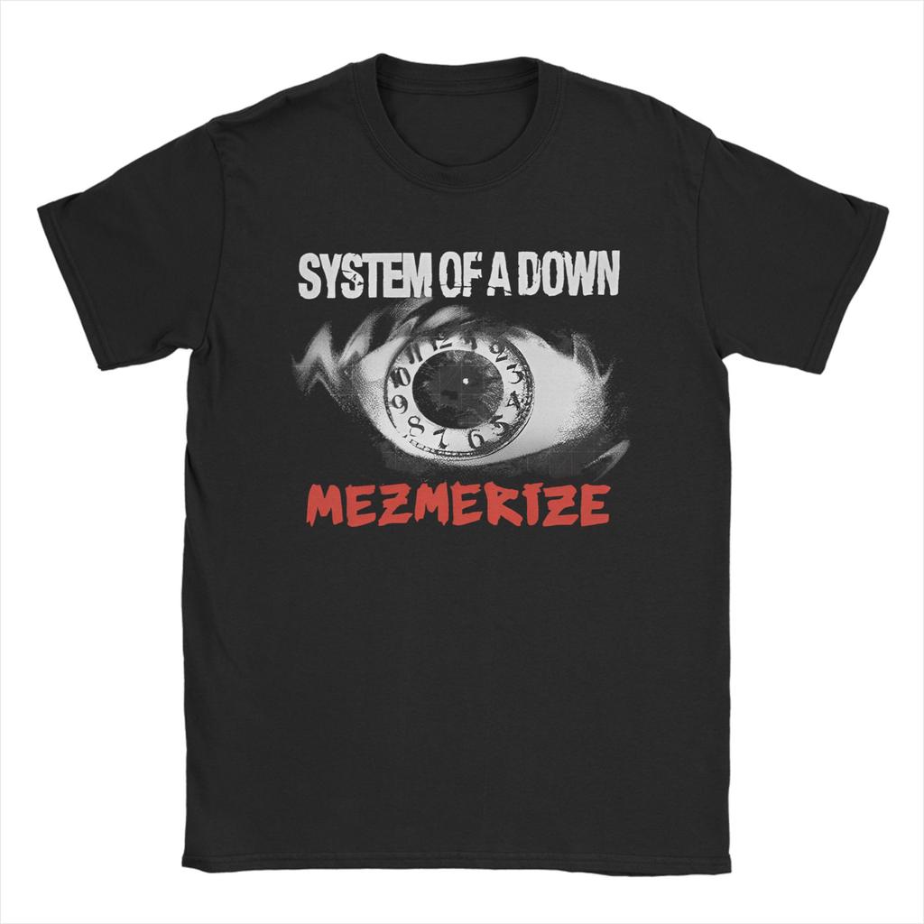 Футболки System Of A Down для мужчин 100% хлопок Креативные футболки с круглым вырезом Короткий рукав Одежда Идея для подарка