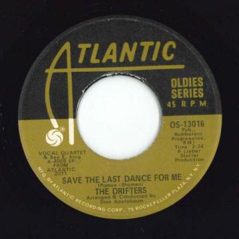 7inch Record DRIFTERS Save The Last Dance For Me When M OS13016 Atlantic US Rock Used