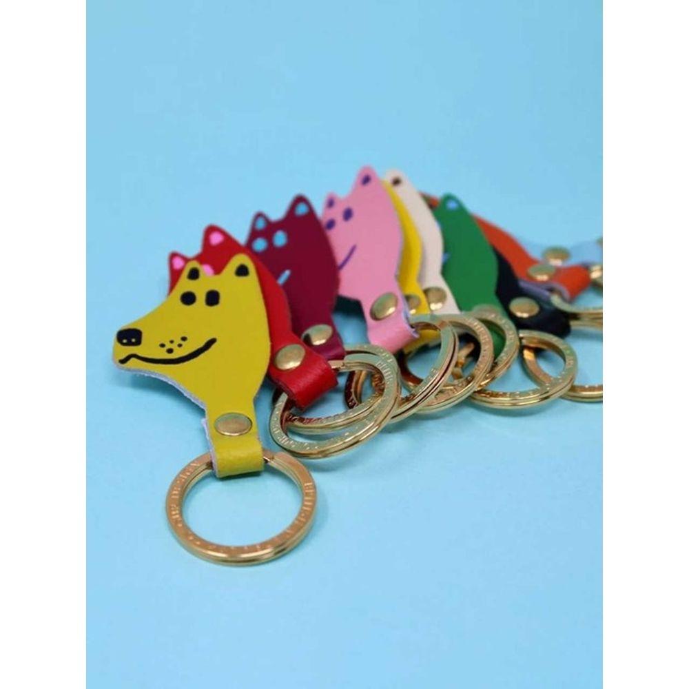 ARK COLOUR DESIGN [ARK COLOUR DESIGN] Dog Head Key Fob_Cream