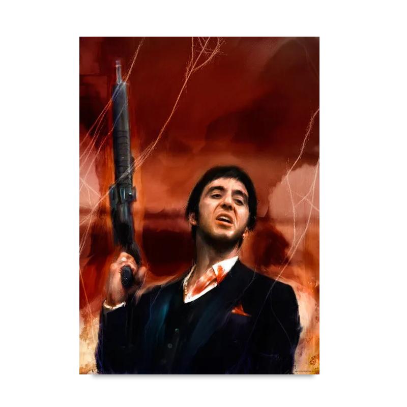 Классическая кинозвезда Тони Монтана Постеры и принты Картины на холсте Настенные картины для бара Гостиная Домашний декор Cuadros