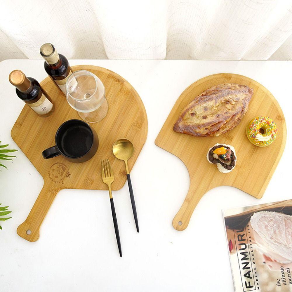 Smooth Long Handle Pizza Peel Nonstick Bamboo Pizza Cutting Board Wooden Pizza Paddle  Pizza