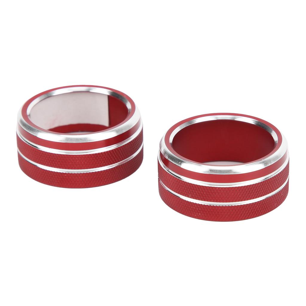 Air Conditioning Knob Trims Rings Red Aluminum Alloy Decoration Replacement for Camry 2018 2020