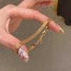 Niche Design High-End Milanese Strap Bracelet Light Luxury Stacking Style Simple Lace Ribbon Bracelet Women