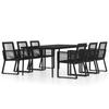 VidaXL 7-piece Garden Dining Set Black.