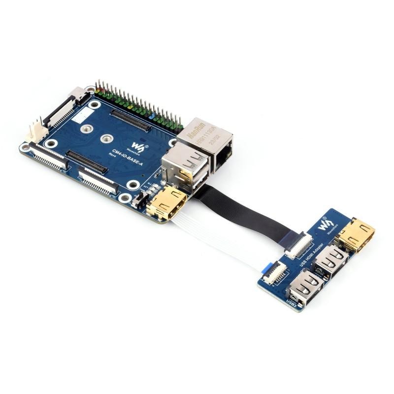 CM4-IO-BASE-A + USB Adapter, for Raspberry Pi Compute Module 4