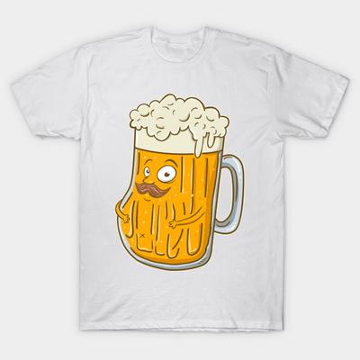 Женская футболка Очаровательная футболка с усами, шутка про пиво, для пьющих, принт Харадзюку, кавайная футболка, летняя футболка с коротким рукавом, женская футболка, топ