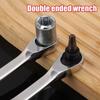 Offset Design Mini Ratchet Wrench Reversible Mechanism Quick Socket Wrench  Mechanical Work