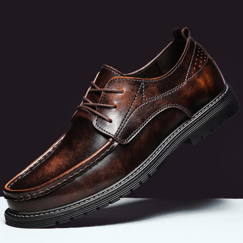 Мужские туфли на шнуровке, модные, повседневные, кожаные, мужские туфли, британские, дышащие, для жениха, на платформе, свадебные туфли для мужчин