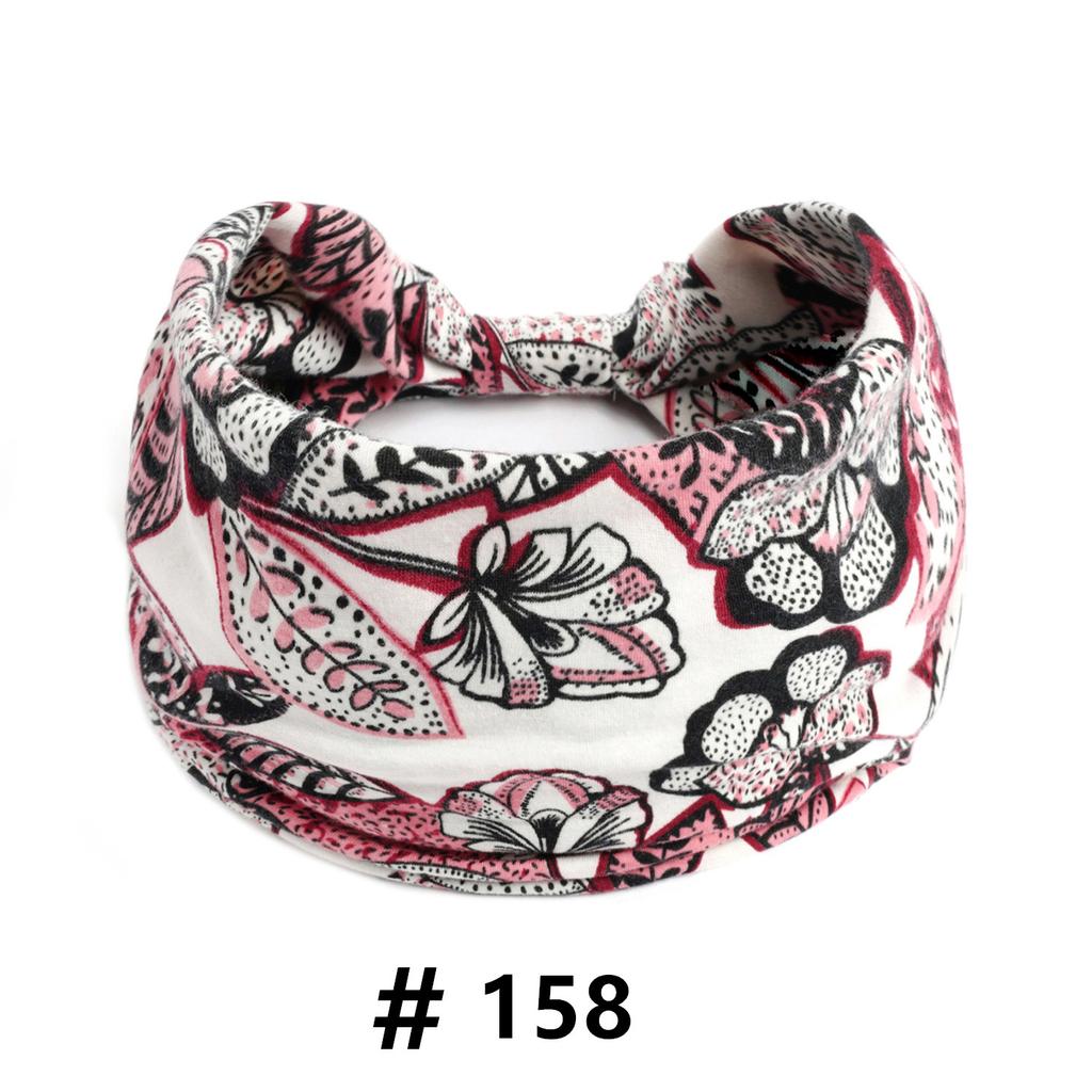 Бохо повязки на голову для женщин Хлопковые широкие повязки на голову Эластичная повязка для волос Нескользящая для тренировок Йоги Бега Тюрбан Головной убор Аксессуары для волос