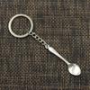 Fashion 30mm Key Ring Metal Key Chain Keychain Jewelry Antique   Plated Spoon 54x12mm Pendant