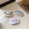 Cartoon Furry Kids Girl Hair Clip Funny Animal Panda Rabbit Bang Side Clip Plush Autumn Winter Girl Hair Pin Children Headwear