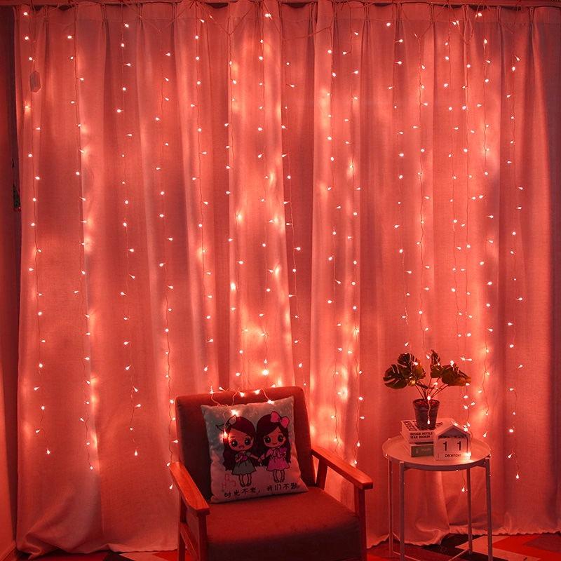 8 цветов занавес гирлянда светодиодные гирлянды фестиваль рождественские украшения 8 режимов USB-пульт дистанционного управления праздничные гирлянды для спальни дома