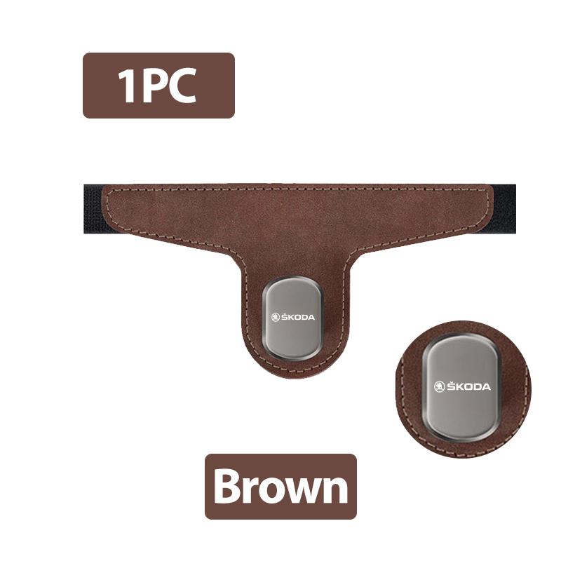 AAAJG1 For Skoda Suede Car Seat Headrest Hook Auto Rearseat Hanger Accessories Kamiq Karoq Octavia 2 3 Rapid Scala Kami Fabia VII VRS