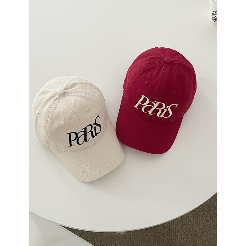 Новая ретро бейсболка женская летняя большой обхват головы широкий козырек скрывающий лицо маленькая простая с вышитой буквой кепка