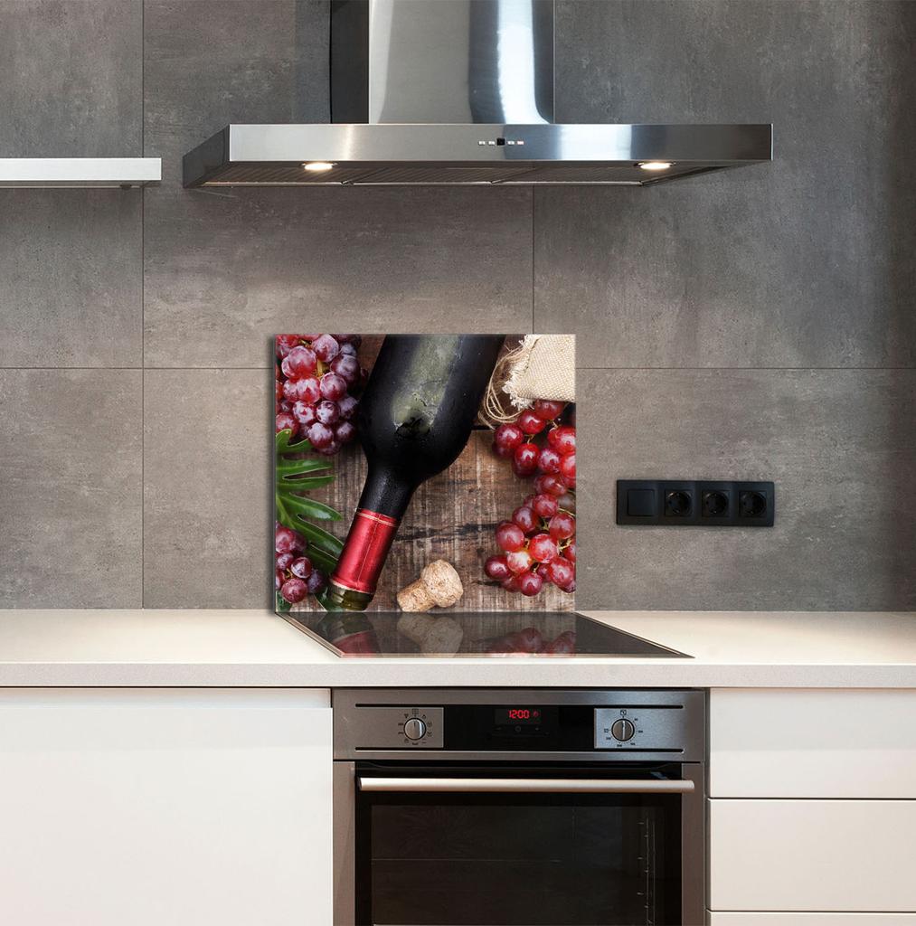 PANEL SZKLANY DO KUCHNI 65x60 Wino