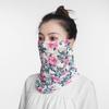 Floral Silk Scarf Ice Silk Neck Guard Scarf Summer Veil  Women
