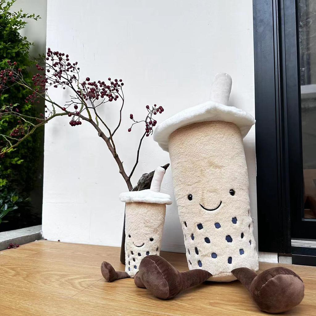 Забавные мягкие игрушки, милые имитированные улыбающиеся лица, куклы "Чай с молоком и пузырьками", забавные куклы, большие подушки, подарки для девочек