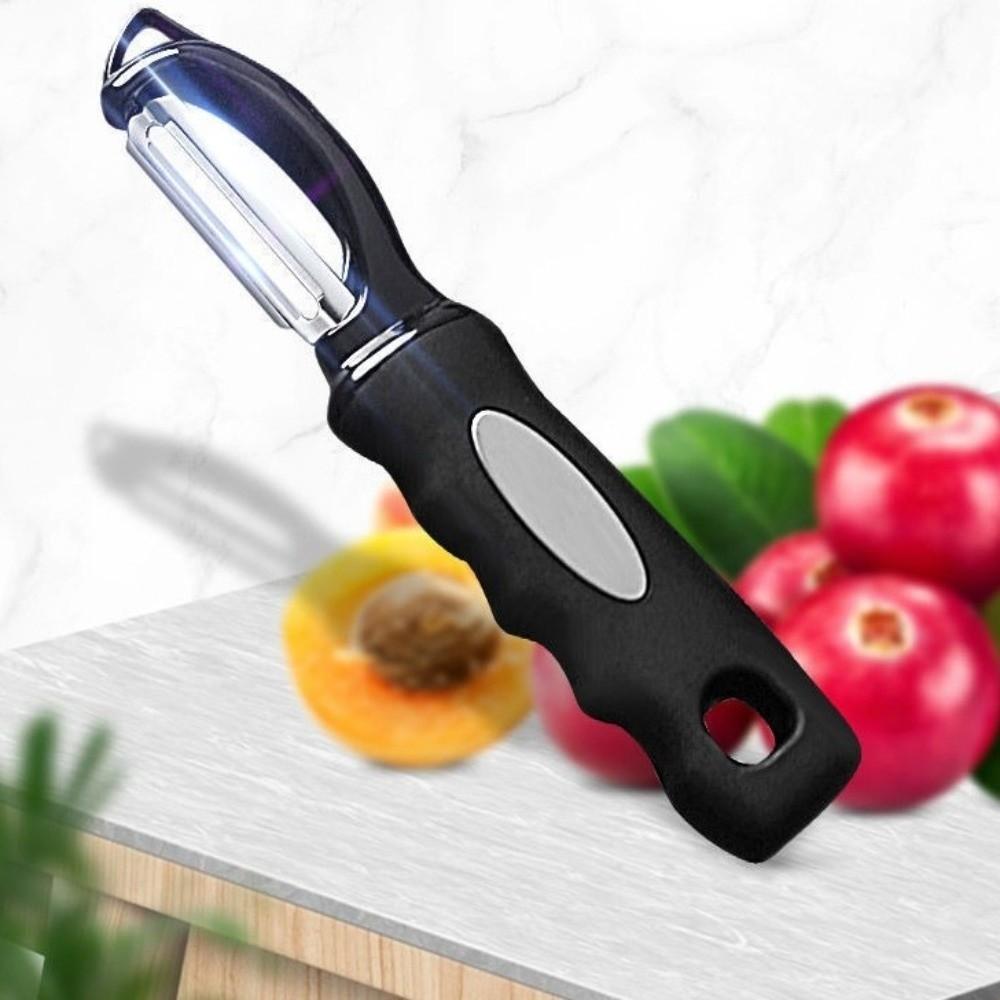 2-in-1 Peeler Soft Grip Handle Stainless Steel Peeler Efficient Fruit Utensils  Food Preparation