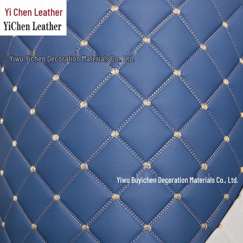 Diamond Lattice Sponge-Backed PVC Leather Fabric for Car Interiors