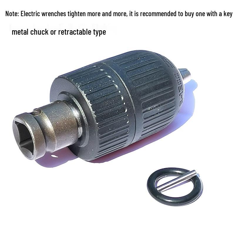 Electric Wrench to Drill Chuck Adapter - Pneumatic Screwdriver & Air Gun Conversion Tool