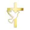 Hollow Peace Pigeon Cake Topper Solid Religious Cross Cake Insert Baptism First Communion Baby Shower Cupcake Toppers Birthday Party Decor