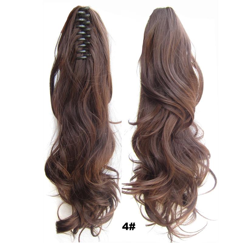 1pc Ponytail Hair Extesnion Long Wavy Hair Claw Clip On Pony Tail Hairpiece 24inch 60cm