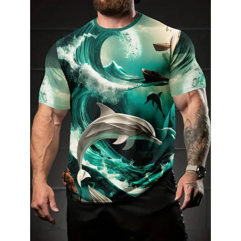 Fashion Funny Animal Graphic T-Shirt Fun Capybara 3D Print Oversize Short Sleeve T-Shirt O-Neck Casual Men T-Shirt