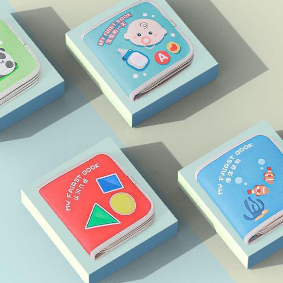 Детская ткань, липкая застежка, мягкая, устойчивая к укусам, устойчивая к разрыву книжная лента с карманом, познание цвета, координация рук и глаз, ранняя