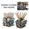 Ornaments Desk Organizer Crafts Desktop Decor Creative Engine Block Pen Holder  Gifts