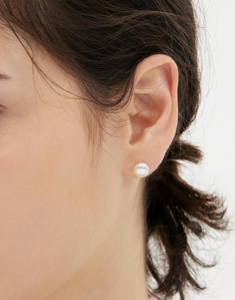Hyeres Lor H Edition Серебристый(И) Прекрасные серьги с пресноводным жемчугом 8 мм Hl6E53602Y9Xxx