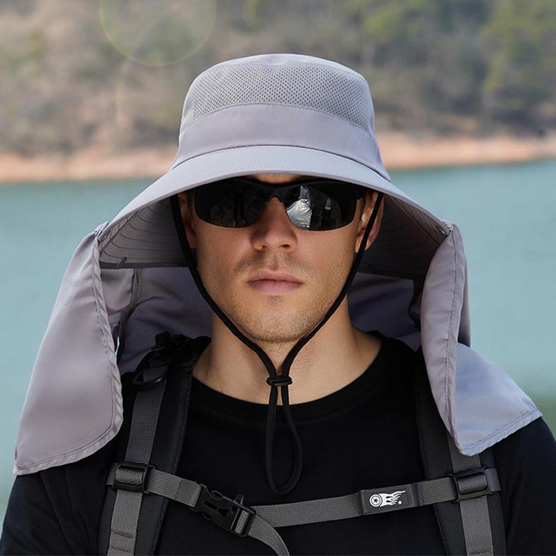 Летняя шляпа от солнца с двойной защитой от ультрафиолета для рыбалки, охоты, походов