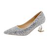 Fashion Luxury Pearl Crystal Bowtie White Wedding Shoes Women 2024 Summer Brand Designer High Heels Pumps Woman Thin Heeled Party Shoes