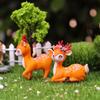 Delicate Mini Cartoon Sika Deer Ornament Waterproof Animal Statue Garden