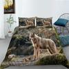 3D Printed Animal Bedding Set Wolf Pattern Down Duvet Cover Pillowcase 2/3pcAU/EU/DE All Sizes Men's and Boys' Cover