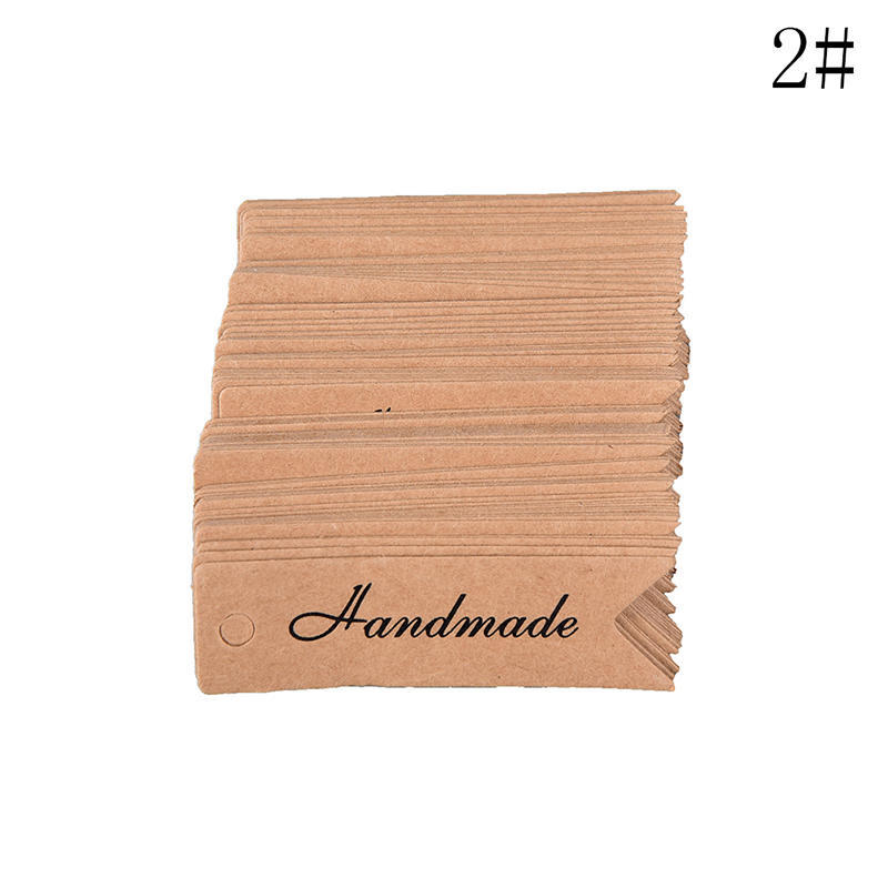 100 винтажных бирок из крафт-бумаги, подарочные бирки своими руками