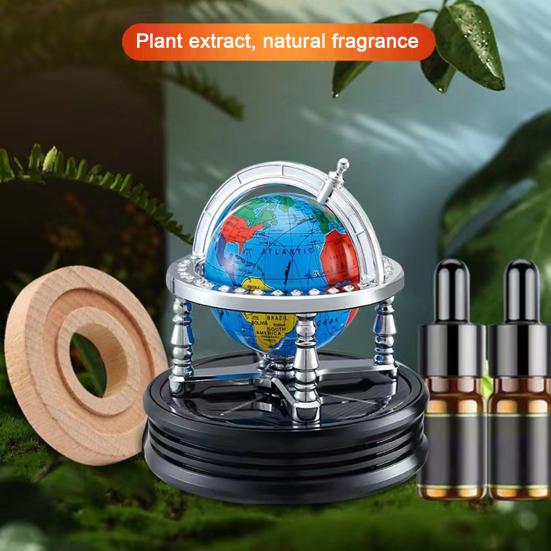 Солнечный автомобильный глобус, ароматерапия, вращающийся парфюмерный декор, очиститель воздуха, экологически чистый очиститель запаха, безопасный аромат