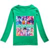 K-pop Охотники на демонов Футболка Детская Стильная Модная Мультяшная Повседневная Одежда Молодежная Девичья Свободная Футболка с Круглым Вырезом Мальчиковая Толстовка с Длинным Рукавом