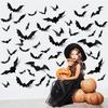 Kids Room Wall Sticker Halloween Atmosphere Decoration 3D Black PVC Bat DIY Bat Wall Sticker Home Wallpaper Home Festival Decor