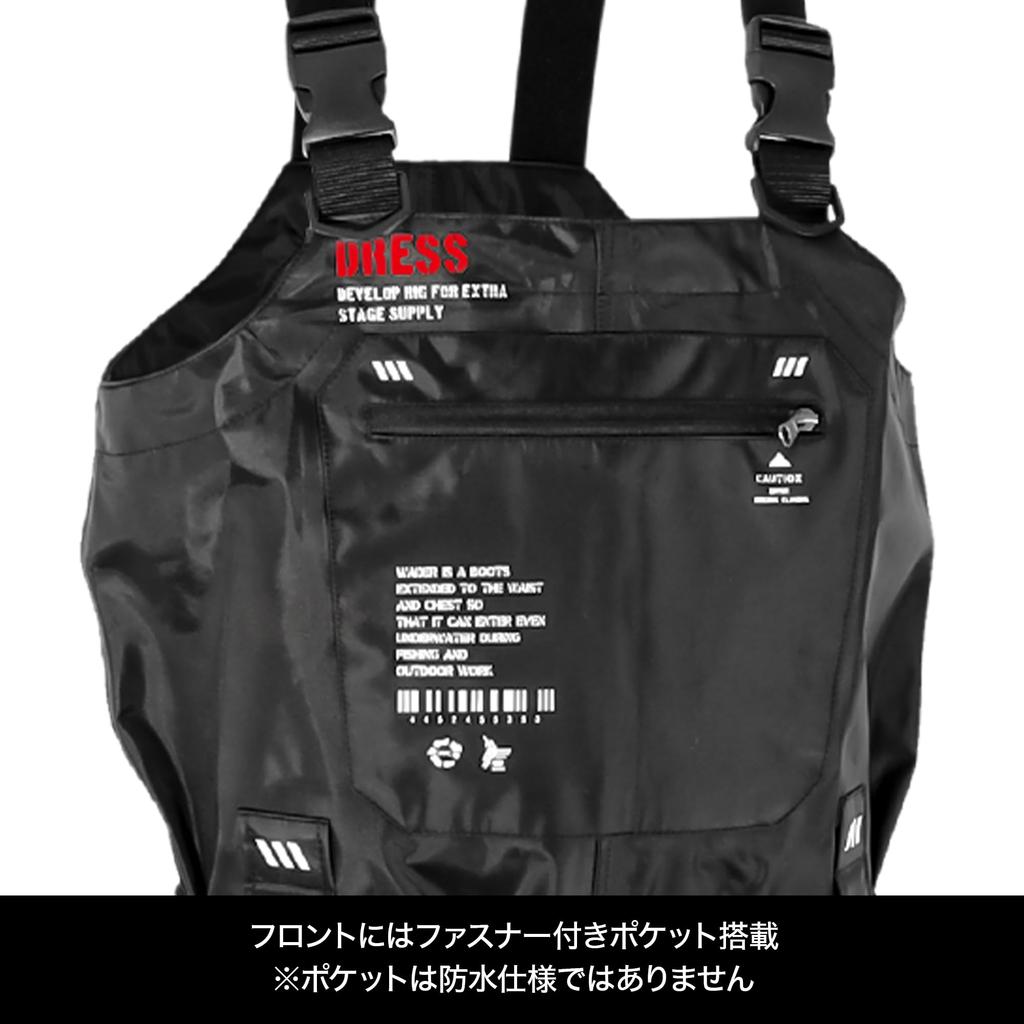 Вейдерсы Chest High Waders Radial Sole AIRBORNE L Black Disaster Prevention Disaster [Платье] [Рост] 170~175 [Ботинки] 26~26.5