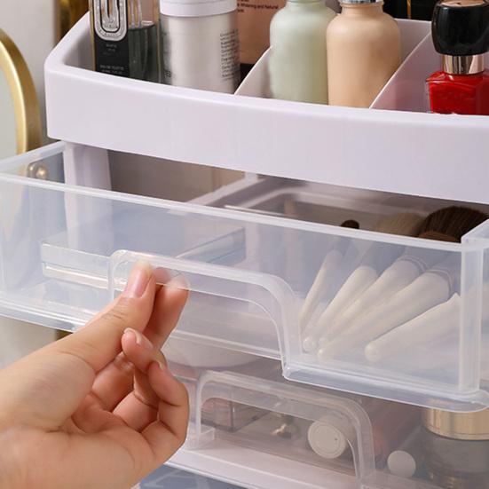 Storage Box Pull-Type Design Large Capacity Multi-layer Desk Storage Container Cosmetics Office Supplies Organizer