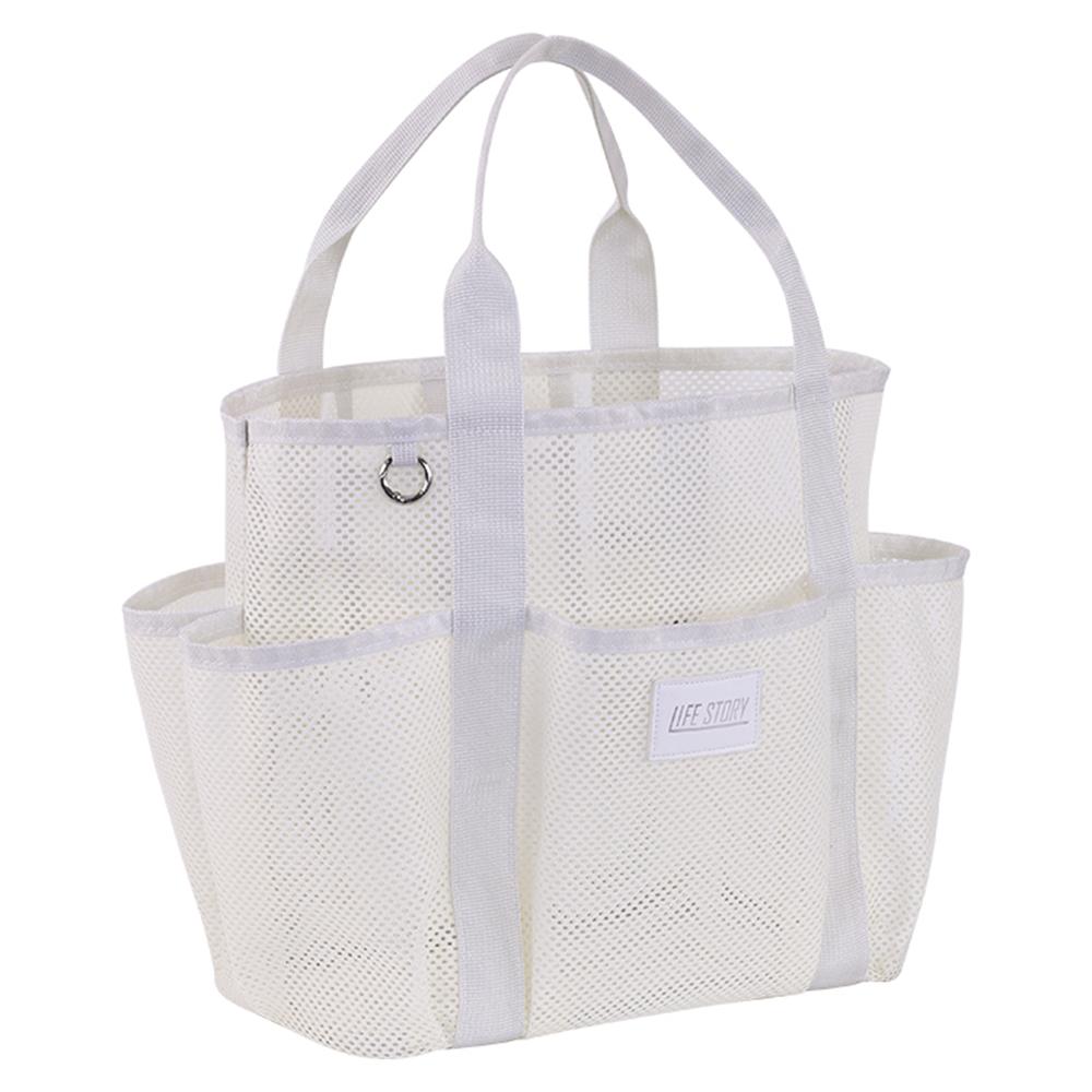 9017 Mesh Beach Bag Outdoor Swimming Toiletries Storage Tote Portable Cosmetic Handbag