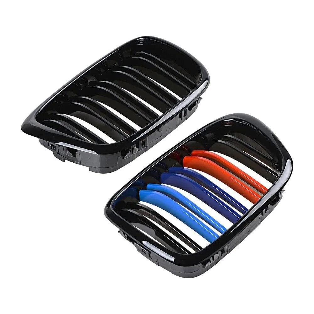 Glossy Black Front Hood Kidney Grille Grill for BMW 5 Series E39 M5 525 528 1995-2004 Dual Line Car Accessories Replacement Part