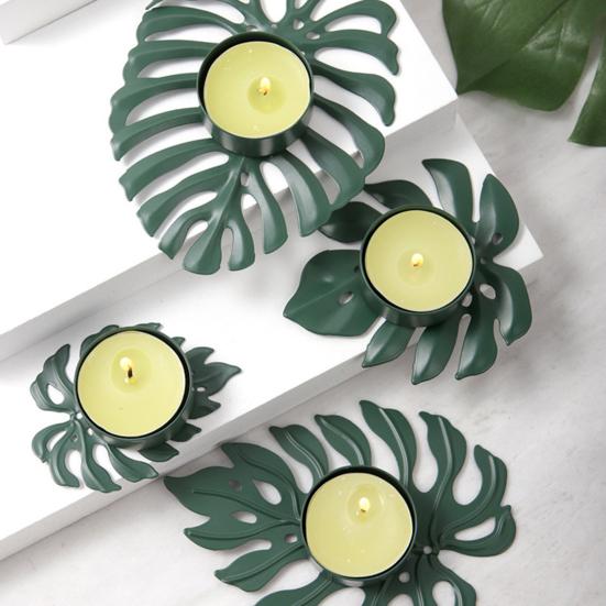 Подсвечник в форме листа, настольный орнамент, металлический подсвечник в виде черепахи в форме листа для домашнего декора