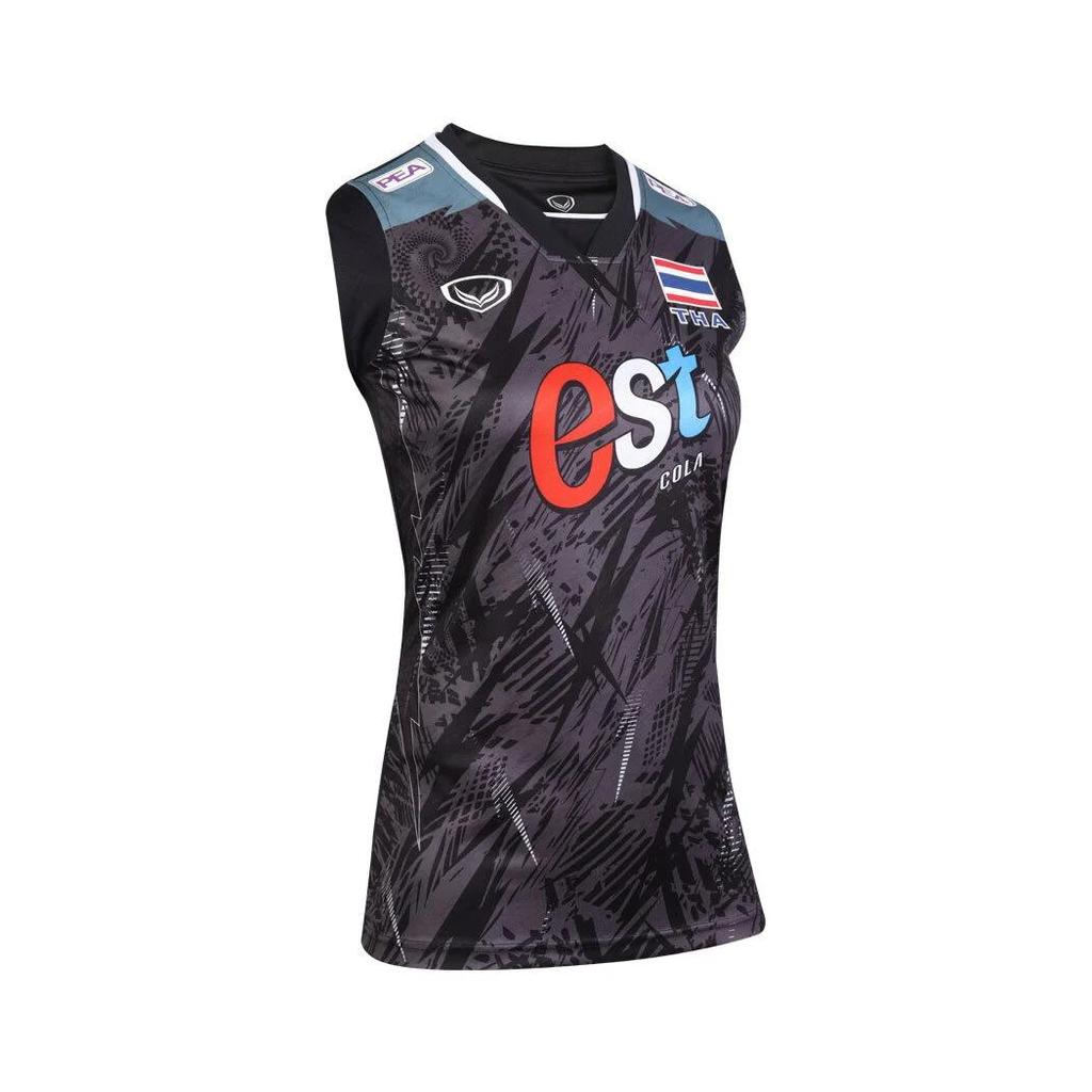 Волейбольная женская национальная майка без рукавов 2023, спонсор, антибактериальная, Grand Sport, Таиланд