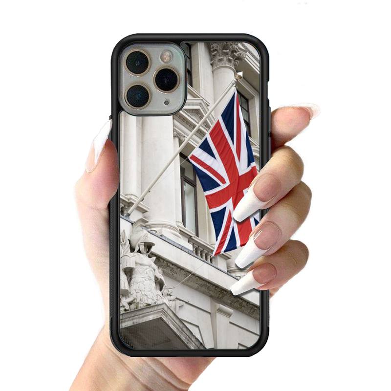 YNDFCNB Чехол для телефона с флагом Англии, Великобритании, силиконовый чехол из ПК+ТПУ для iPhone 11 12 13 Pro Max 8 7 6 Plus X SE XR, жесткие чехлы